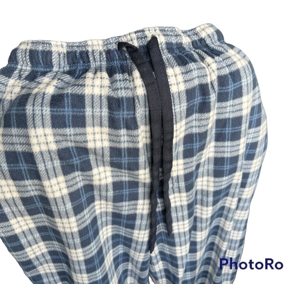 𝅺stafford Men’s PJ Pants Small, Blue and White 100% Polyester. Super Soft - Picture 3 of 7